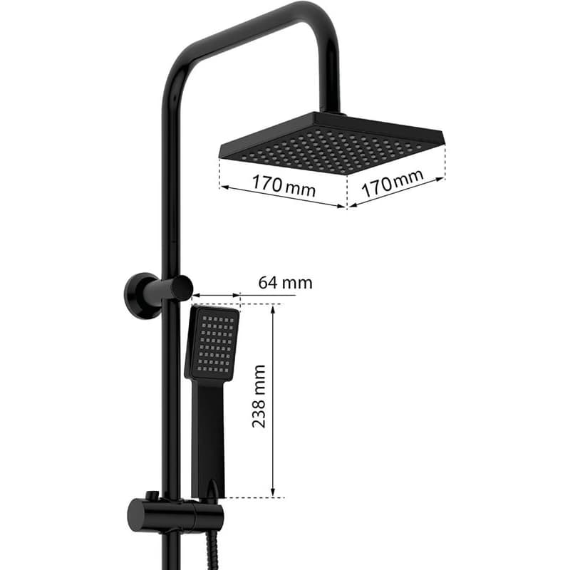 Eisl Eisl - Sprchový set bez batérie EASY ENERGY, čierna DX12004BL DX12004BL 6