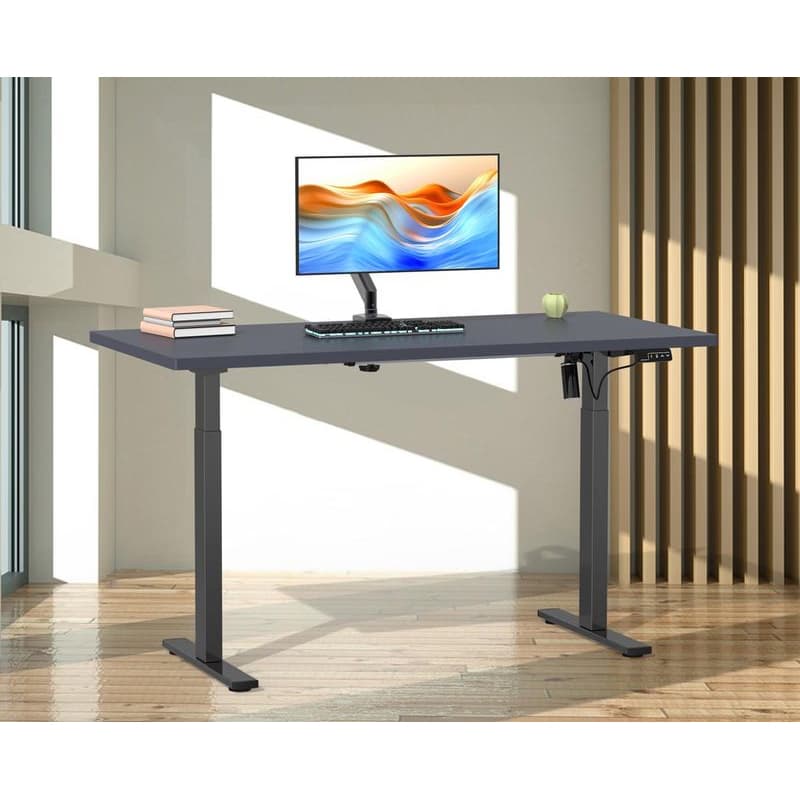 Výškovo nastaviteľný stôl E-Lona 160x80, antracit