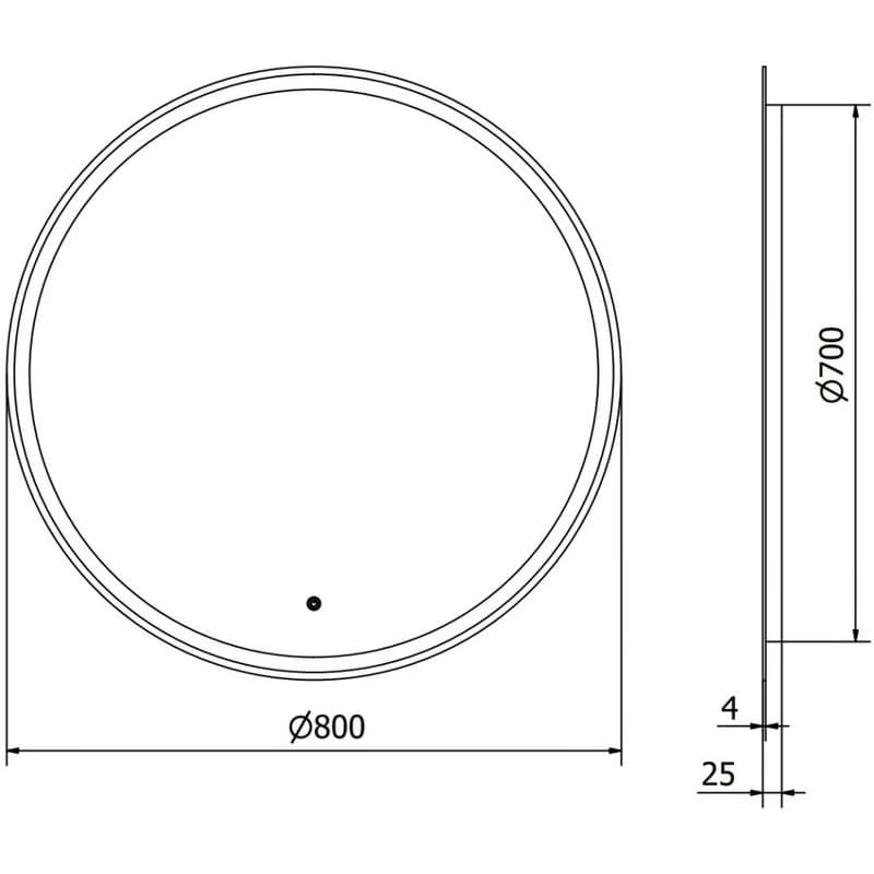 MEXEN - Gobi zrkadlo s osvetlením 80, LED 6000K, 9801-080-080-611-00 6