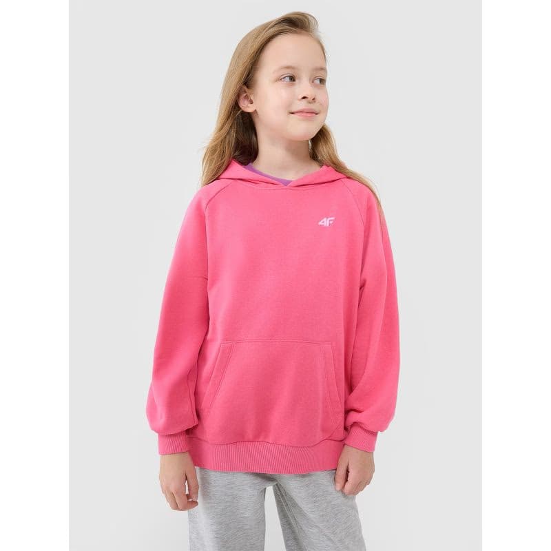 Dievčenská mikina s kapucňou 4F JUNIOR SWEATSHIRT F1478-54S-PINK 2