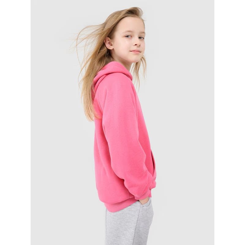 Dievčenská mikina s kapucňou 4F JUNIOR SWEATSHIRT F1478-54S-PINK 3