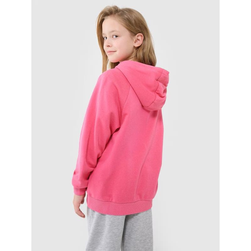 Dievčenská mikina s kapucňou 4F JUNIOR SWEATSHIRT F1478-54S-PINK 4
