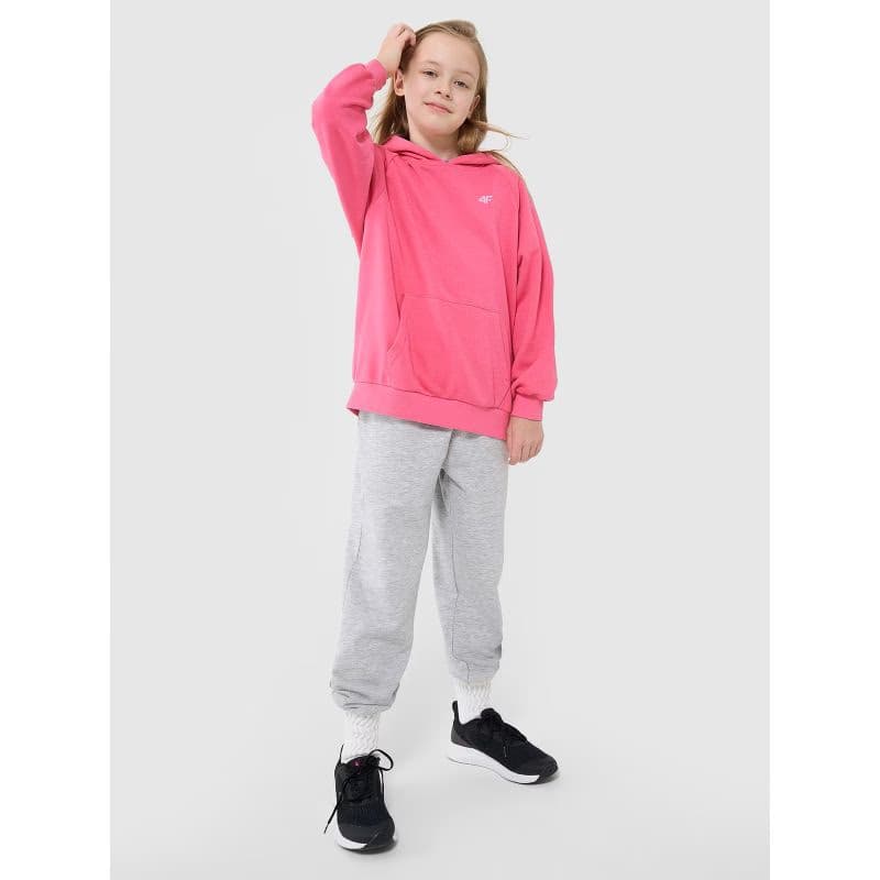 Dievčenská mikina s kapucňou 4F JUNIOR SWEATSHIRT F1478-54S-PINK 5