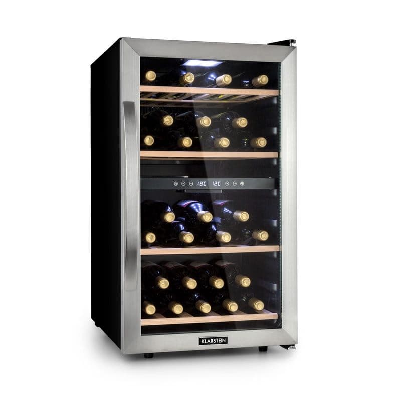 Klarstein Vinamour 45D, vinotéka, 118 l, 45 fliaš, 5–18°C, 2 zóny, nehrdzavejúca oceľ 1