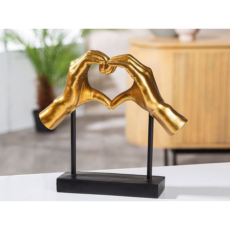 Socha zlatých rúk tvoriacich srdce "Amour" 1