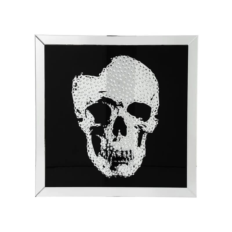 Mirror Skull obraz čierny