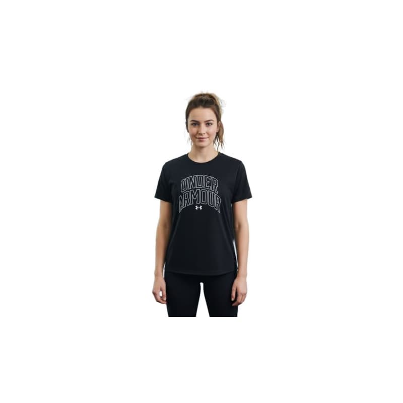 Dievčenské tréningové tričko s krátkym rukávom UNDER ARMOUR Tech Varsity Graphic SS 1