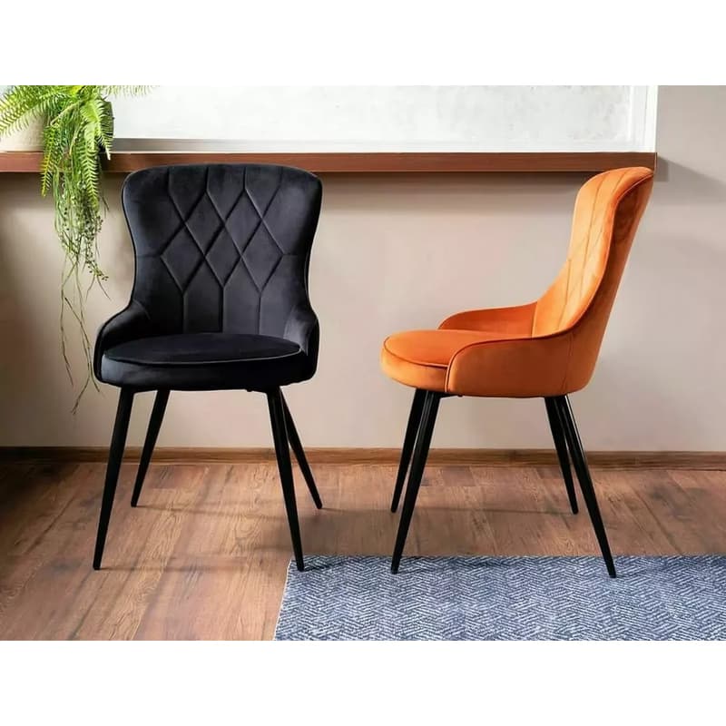 Signal Jedálenská stolička LOTUS VELVET | čierna 4