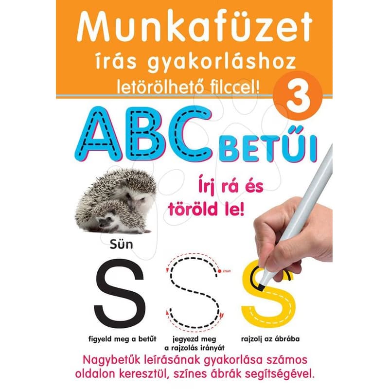 Dohány náučná hra tabuľa Píš a zmaž zošit 3 oranžová - Učíme sa písať veľkú ABC pomocou obrázkov 505-3 1