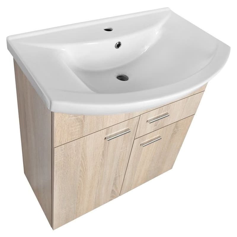 AQUALINE - ZOJA umývadlová skrinka 71,5x74x34cm, dub platin 51175 5