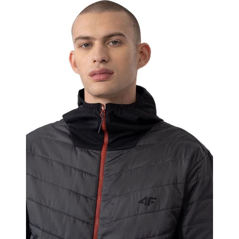 Pánska turistická bunda 4F TECHNICAL JACKET-AW23TTJAM310-22S-ANTHRACITE 2