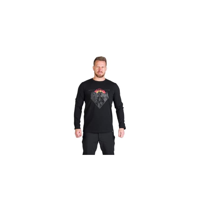 Pánske turistické tričko s dlhým rukávom NORTHFINDER CLAIR-269black