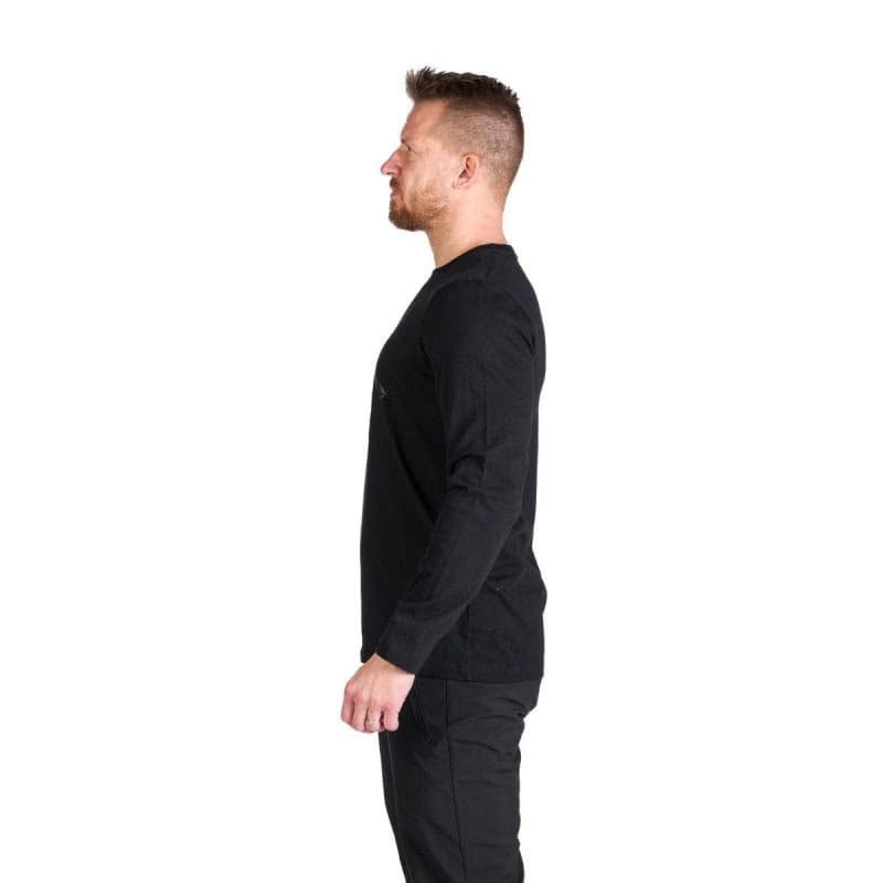Pánske turistické tričko s dlhým rukávom NORTHFINDER CLAIR-269black 3