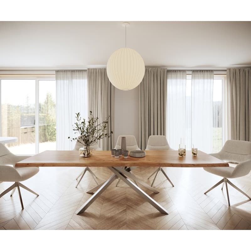Jedálenský stôl Edge 280x100 XL akácia prírodná krížová podstava 2