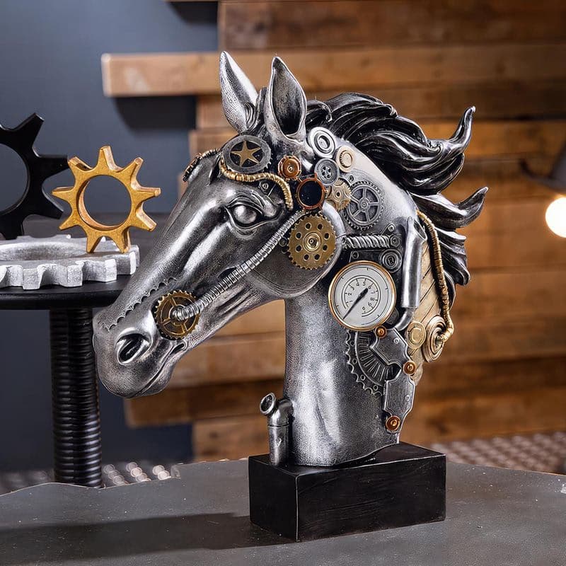 Steampunková socha koňa 1