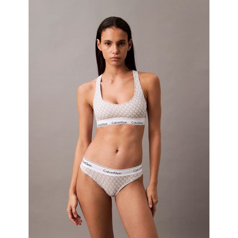 Dámska podprsenka CALVIN KLEIN UNLINED BRALETTE-PLUSH MONOGRAM 2