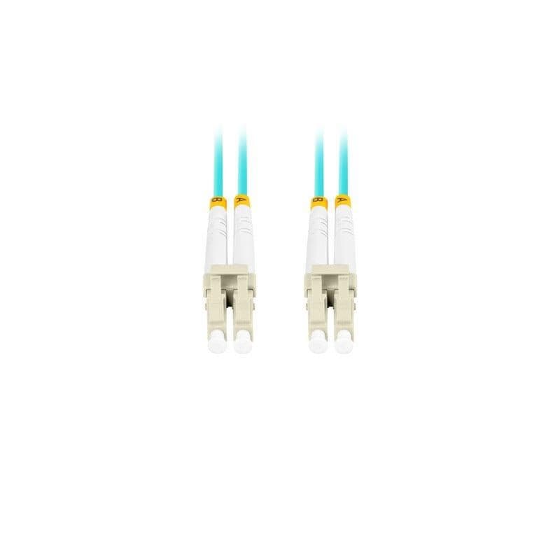 LANBERG optický patch cord MM LC/UPC-LC/UPC duplex 1m LSZH OM3 50/125 priemer 3mm, farba cyan 2