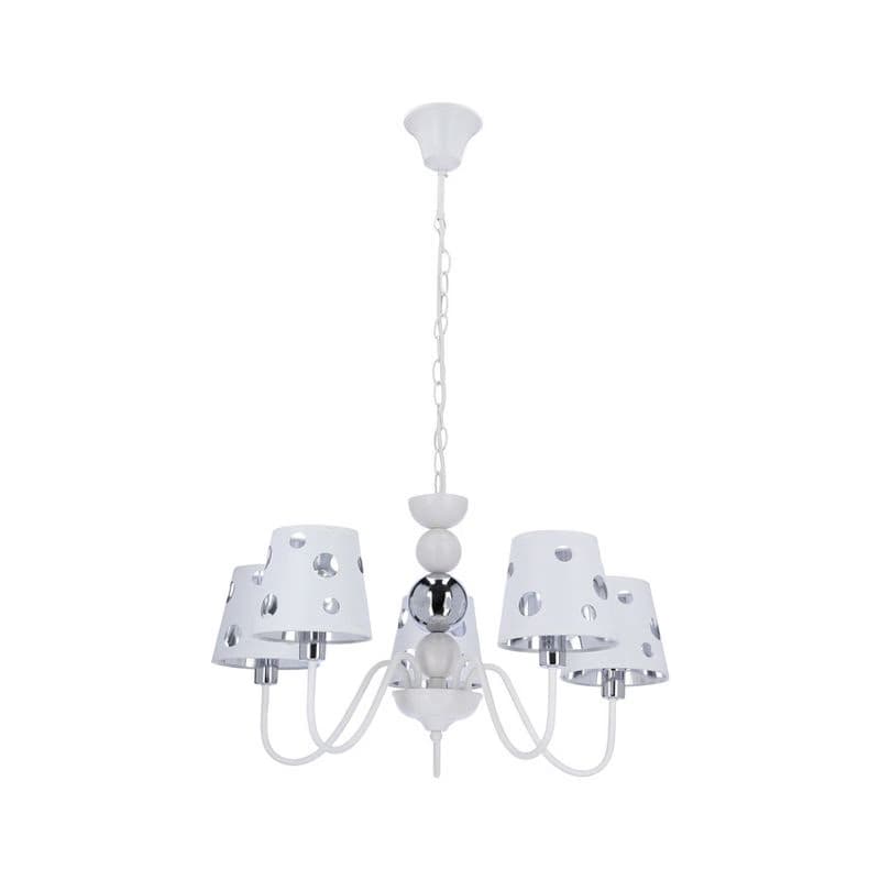 Biely luster závesná lampa 5xE14 Batley Ledea 2