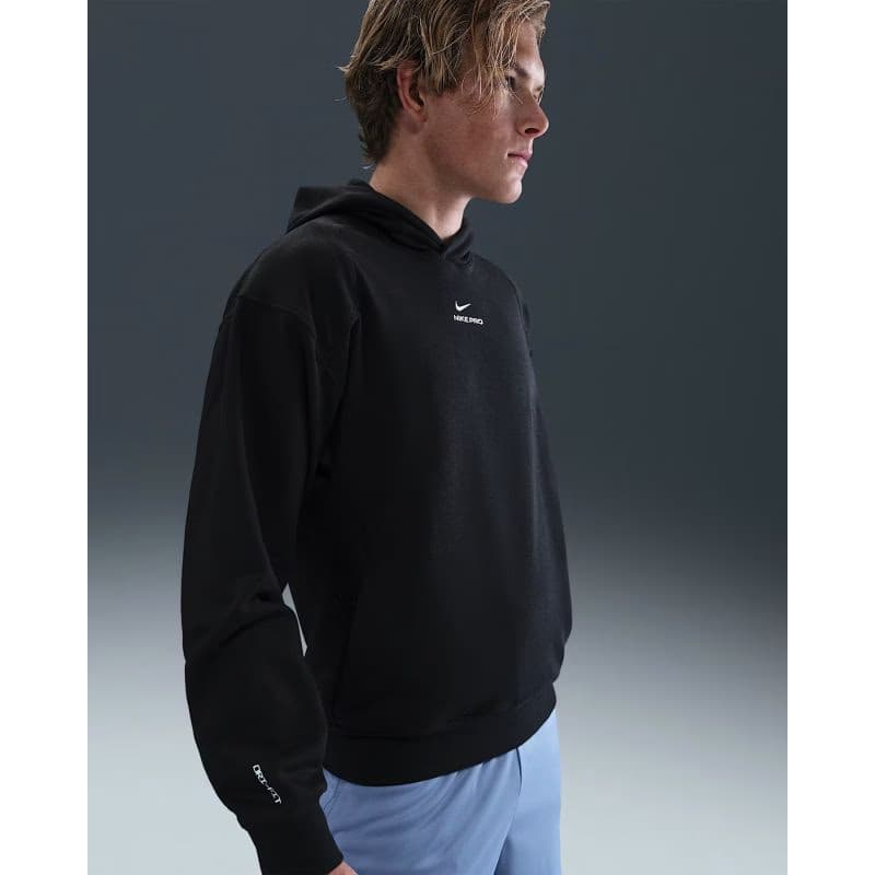 Pánska tréningová mikina s kapucňou NIKE PRO M NP DF NPT MIDLAYER HOODIE BLACK WHITE 2