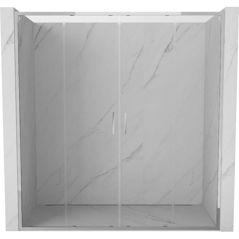 MEXEN/S - Exo dvojité posuvné sprchové dvere 170, transparent, chróm 8152-170-000-01-00 1
