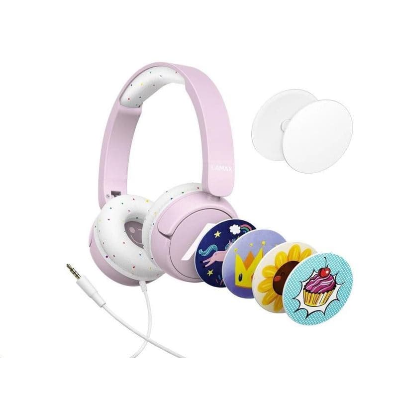 LAMAX SoundKid1 - náhlavné slúchadlá - ružová 1