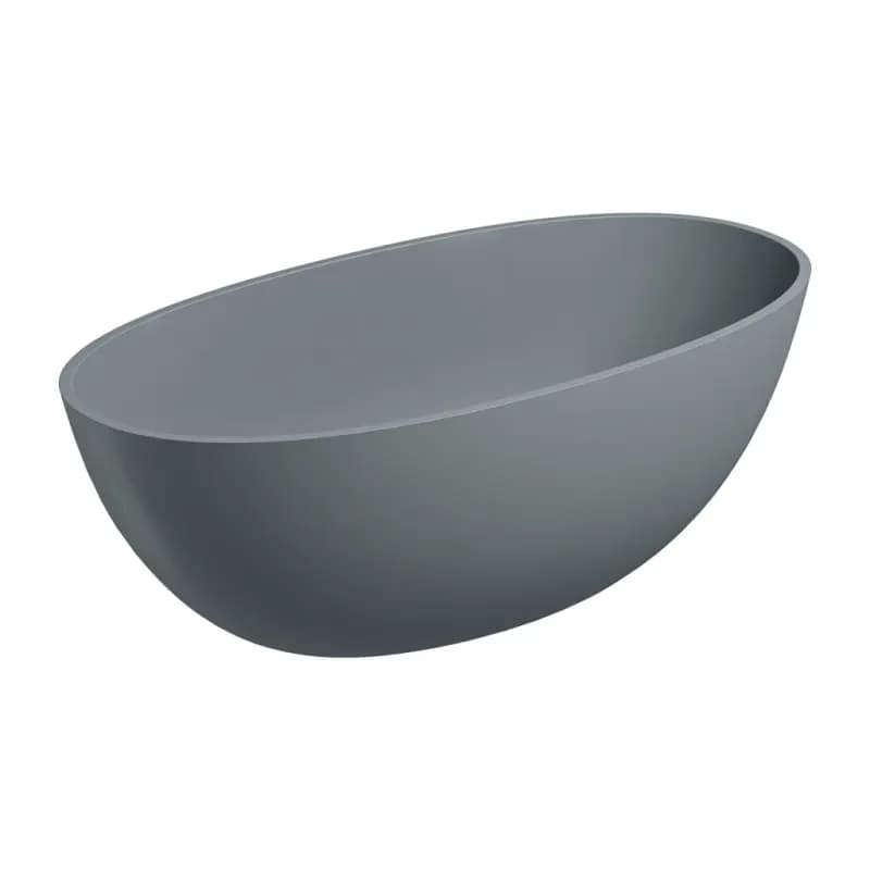 OMNIRES - SHELL M+ voľne stojaca vaňa, 148 x 75 cm, sivá/popol SHELL148WWAG 2