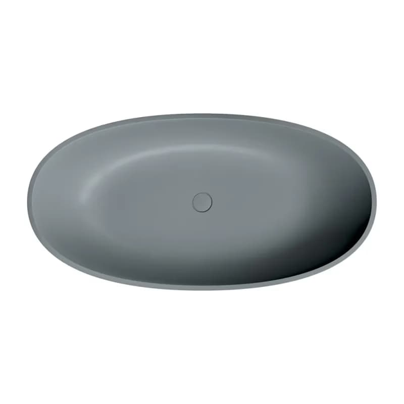 OMNIRES - SHELL M+ voľne stojaca vaňa, 148 x 75 cm, sivá/popol SHELL148WWAG 5