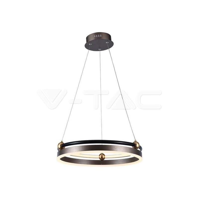 Dizajnové LED závesné svietidlo 20W s jedným kruhom 3000K 2400lm káva VT-7580 (V-TAC)