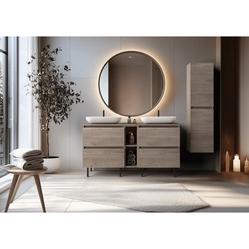 Elvisia Skrinka pod umývadlo SIMPLE Dark oak | 80 cm 5