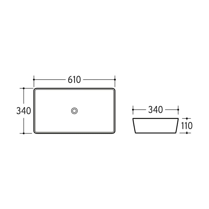 ArtCom Keramické umývadlo UM-6275 SLIM 2 | biely lesk 60 cm 6