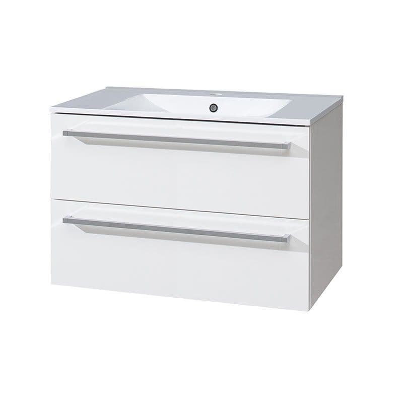 Mereo Bino, kúpeľňová skrinka s keramickým umývadlom 81 cm, biela CN661 1