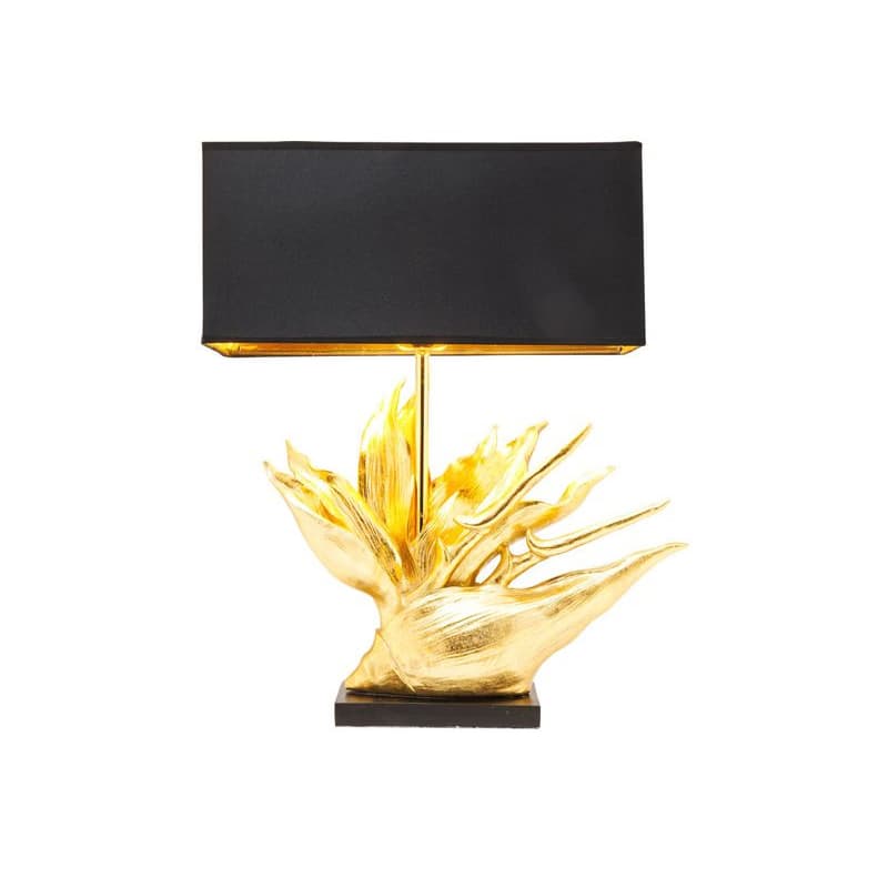 Tropical Flower stolná lampa zlato-čierna 1