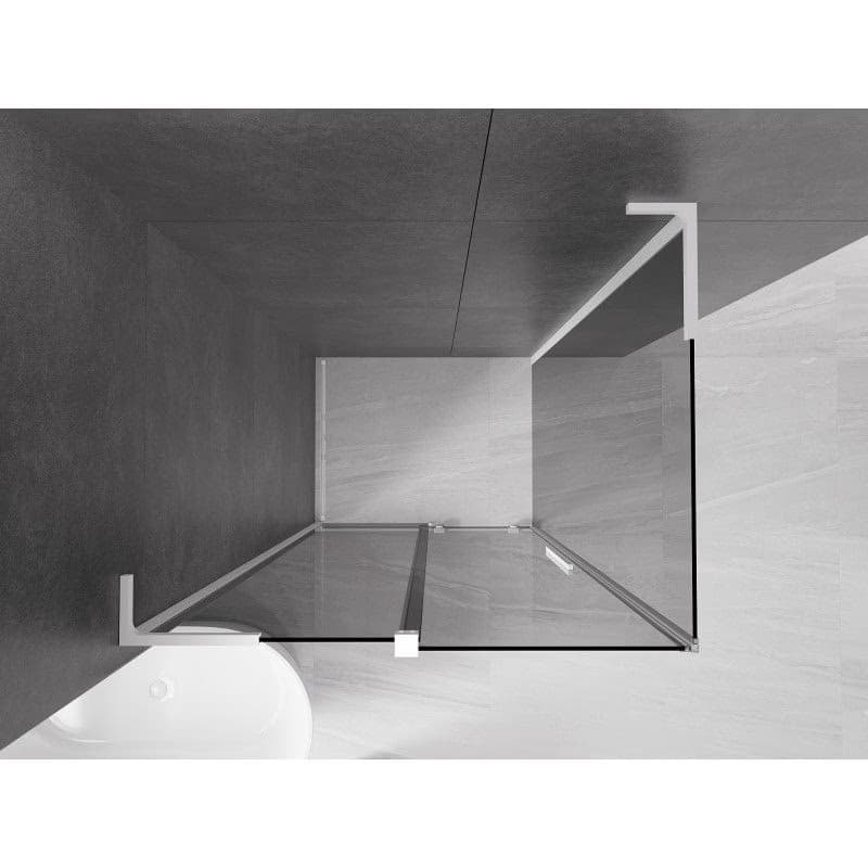 MEXEN/S - Velar L sprchovací kút, posuvné dvere 100 x 80, grafit, biela 871-100-080-43-20 4