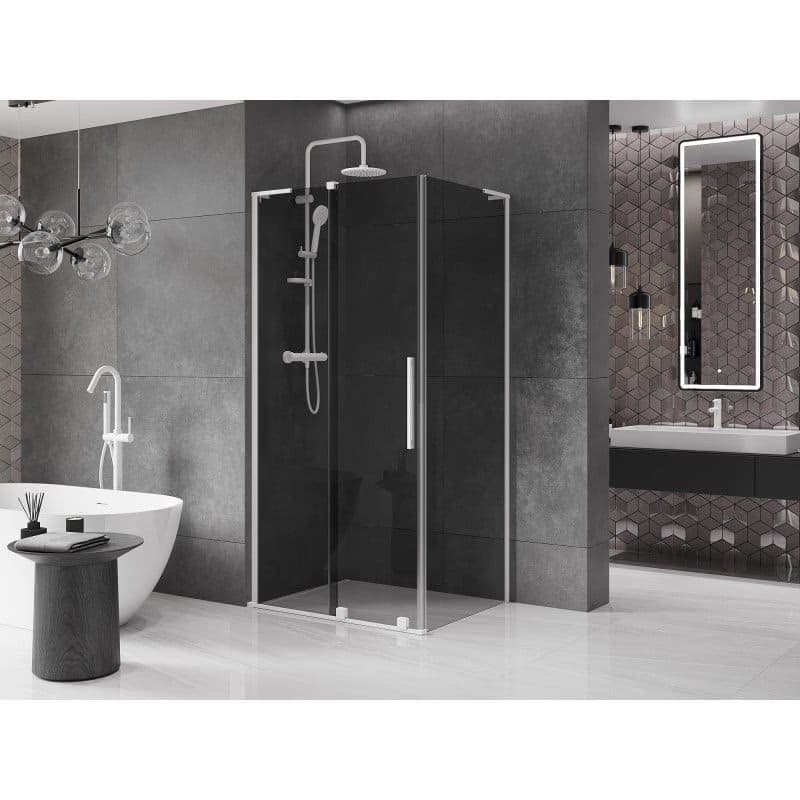 MEXEN/S - Velar L sprchovací kút, posuvné dvere 100 x 80, grafit, biela 871-100-080-43-20 6