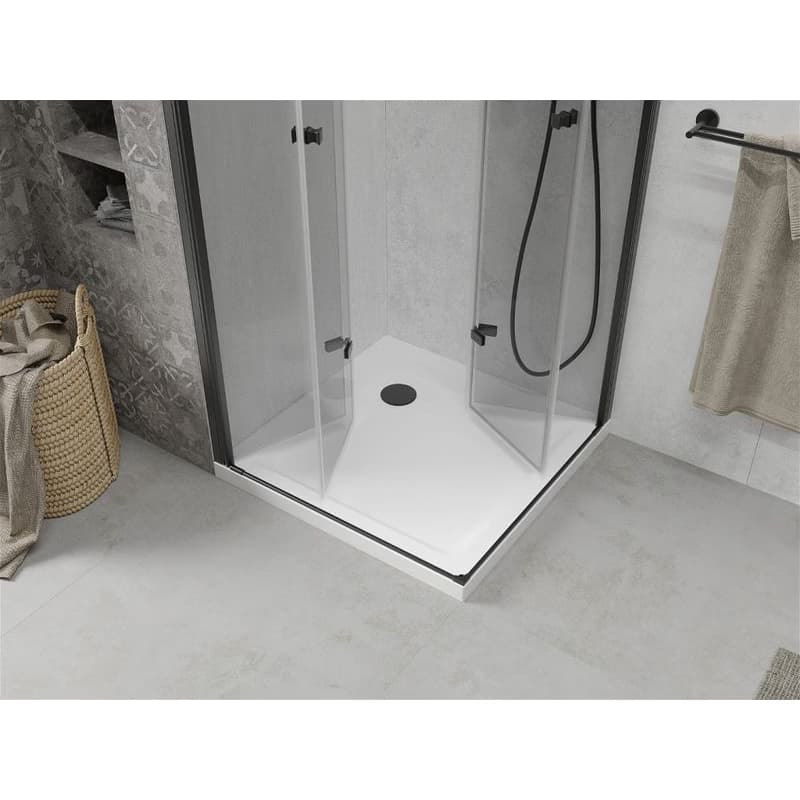 MEXEN/S - Lima Duo sprchovací kút 80 x 80, transparent, čierna + vanička so sifónom 856-080-080-70-02-4010B 6