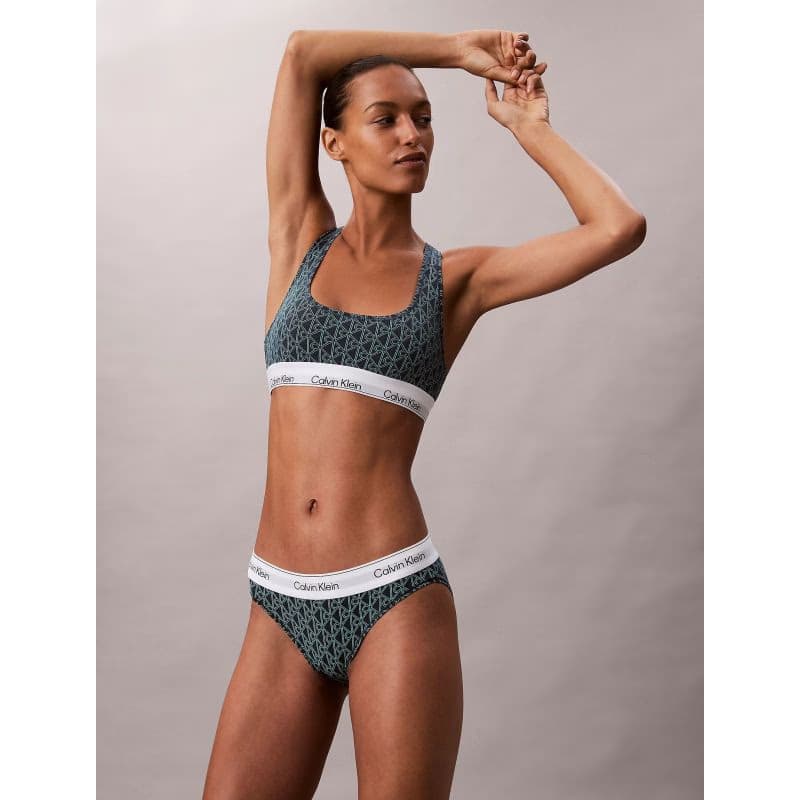 Dámska podprsenka CALVIN KLEIN Unlined Bralette Icon Cotton Modal bijou modern emblem outline stratif 2