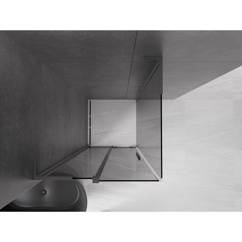MEXEN/S - Velar L sprchovací kút, posuvné dvere 120 x 120, grafit, grafit metal 871-120-120-43-95 3