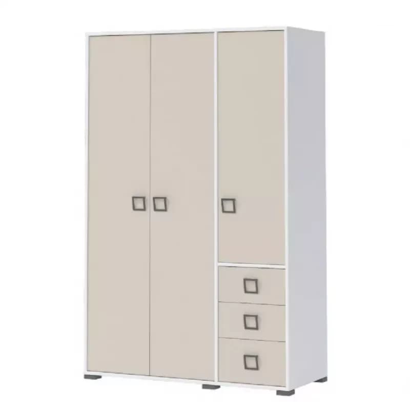 Skriňa 3D3S Kiki G33-BE/KI-01 white/sand 1