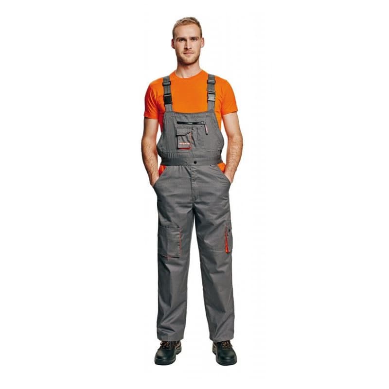DESMAN nohavice lacl šedá/oranžová 48 6