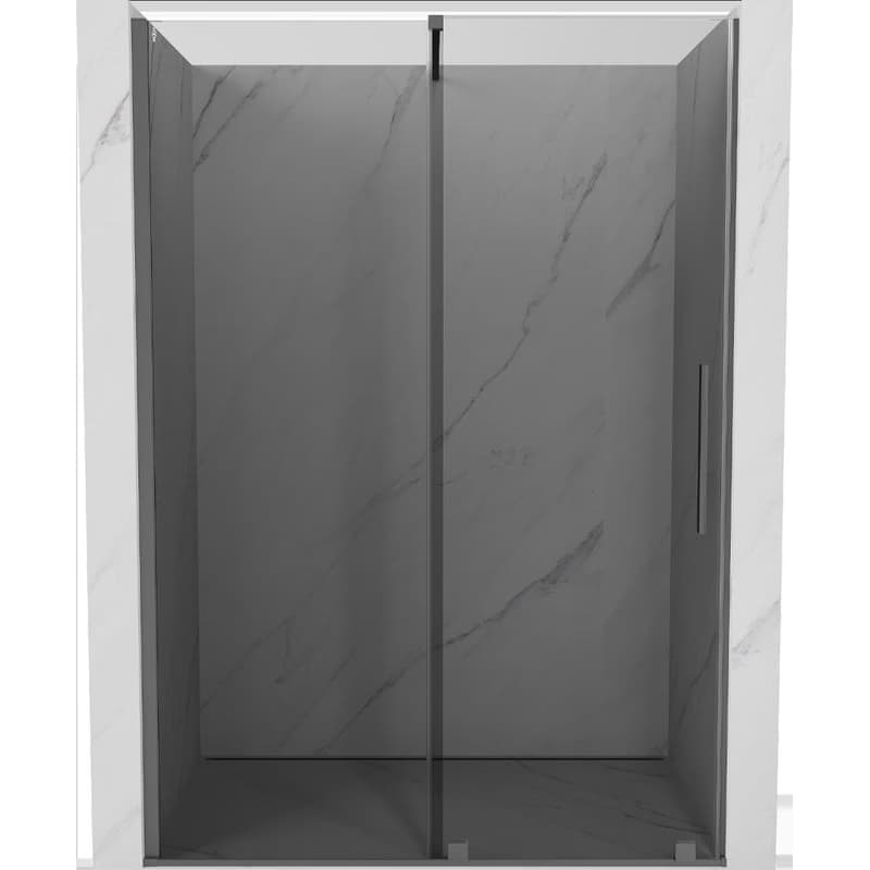 MEXEN/S - Velár posuvné sprchové dvere 150, grafit, grafit metal 871-150-000-41-95 1