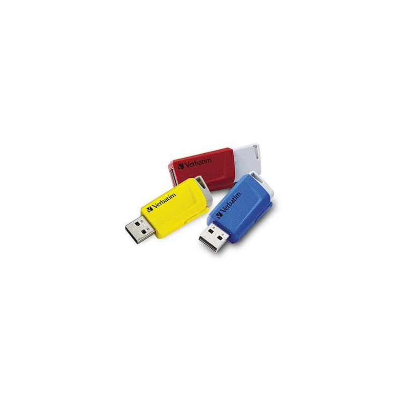 Verbatim USB flash disk, USB 3.0, 16GB, Store N Click, mix farieb, 49306, USB A, s výsuvným konektorom, 3ks 2