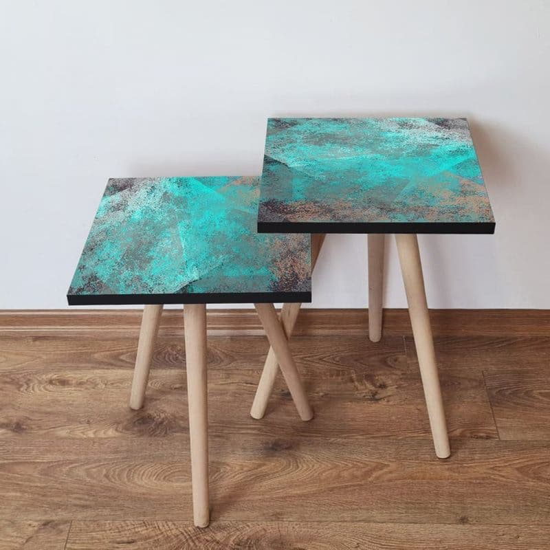 Sada odkladacích stolíkov (2 kusy) 2Shp57 - Turquoise 1