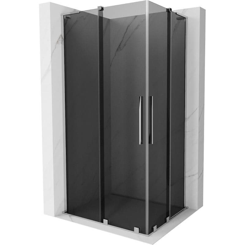 MEXEN/S - Velar L Duo sprchovací kút, posuvné dvere 90 x 80, grafit, chróm 871-090-080-02-43-01 1