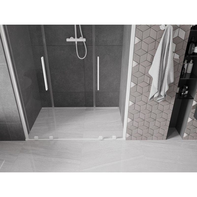 MEXEN/S - Velar L Duo posuvné sprchové dvere 150, transparent, biela 871-150-003-02-20 4