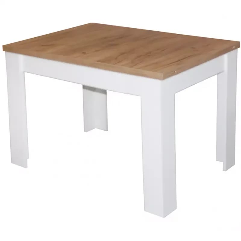 Rozkladací stôl Filip 102/204x80cm dub wotan/biely 1