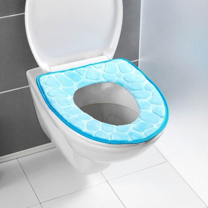 Polstrované sedadlo na WC, modré 1