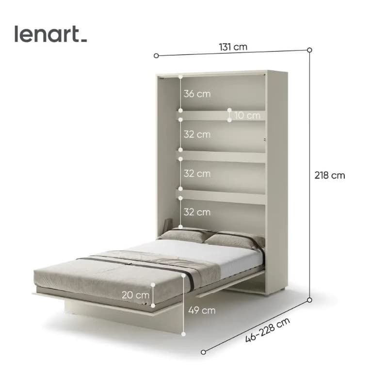 Dig-net nábytok Sklápacia posteľ Lenart BED CONCEPT BC-02 kašmír | 120 x 200 cm 5