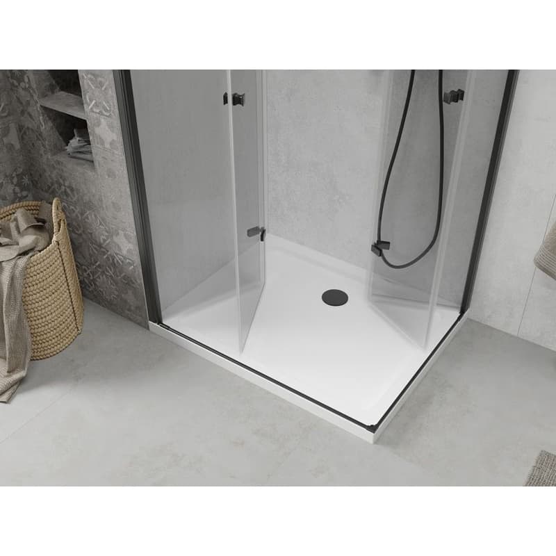 MEXEN/S - Lima Duo sprchovací kút 80x70, transparent, čierna + vanička so sifónom 856-080-070-70-02-4010B 6