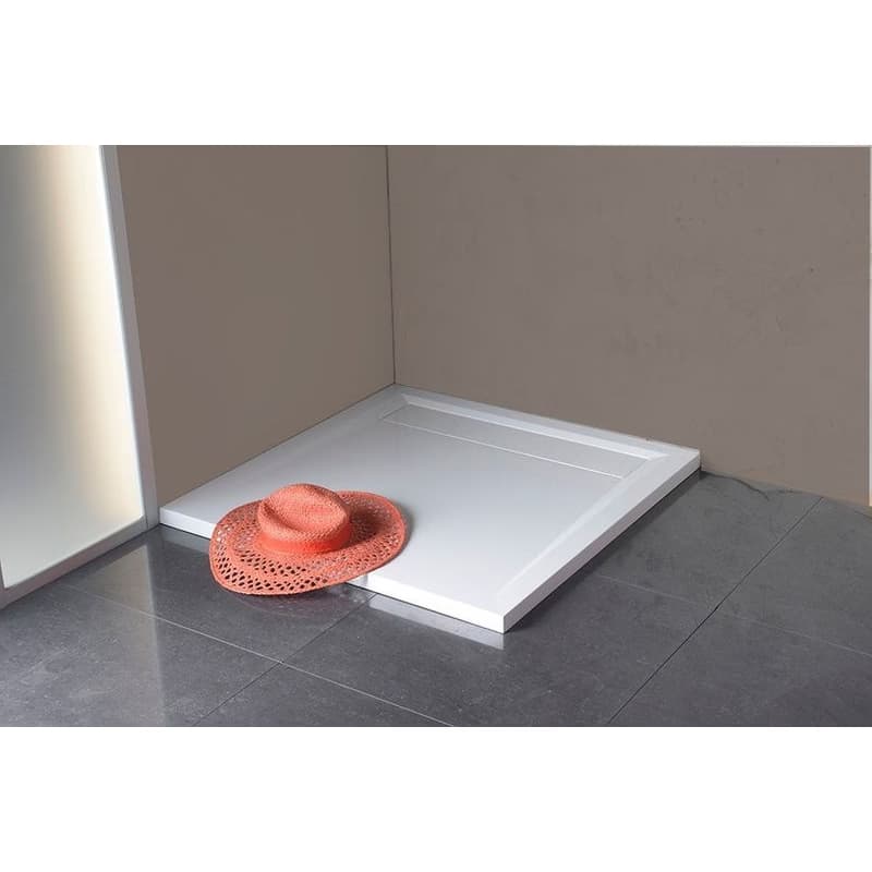 POLYSAN - ARENA sprchová vanička z liateho mramoru so záklopom, štvorec, 90x90cm 71601 3