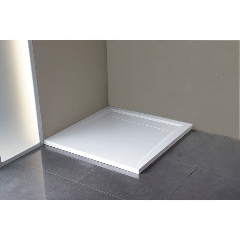 POLYSAN - ARENA sprchová vanička z liateho mramoru so záklopom, štvorec, 90x90cm 71601 5